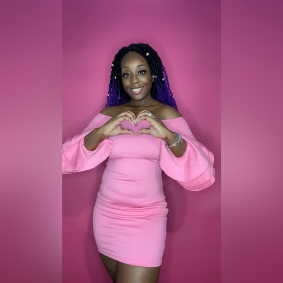 SHEIN Off Shoulder Layered Sleeve Bodycon Dress 💕 - Picture 6 of 6